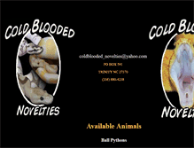 Tablet Screenshot of coldblooded-novelties.com